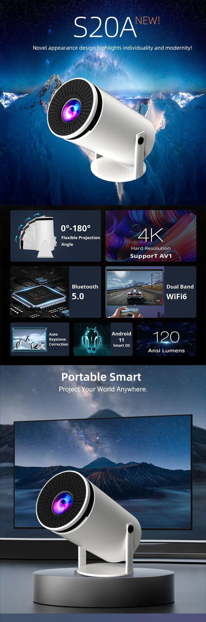 Hy300 Pro Projector Smart Projection Screen Home Recommend Projector