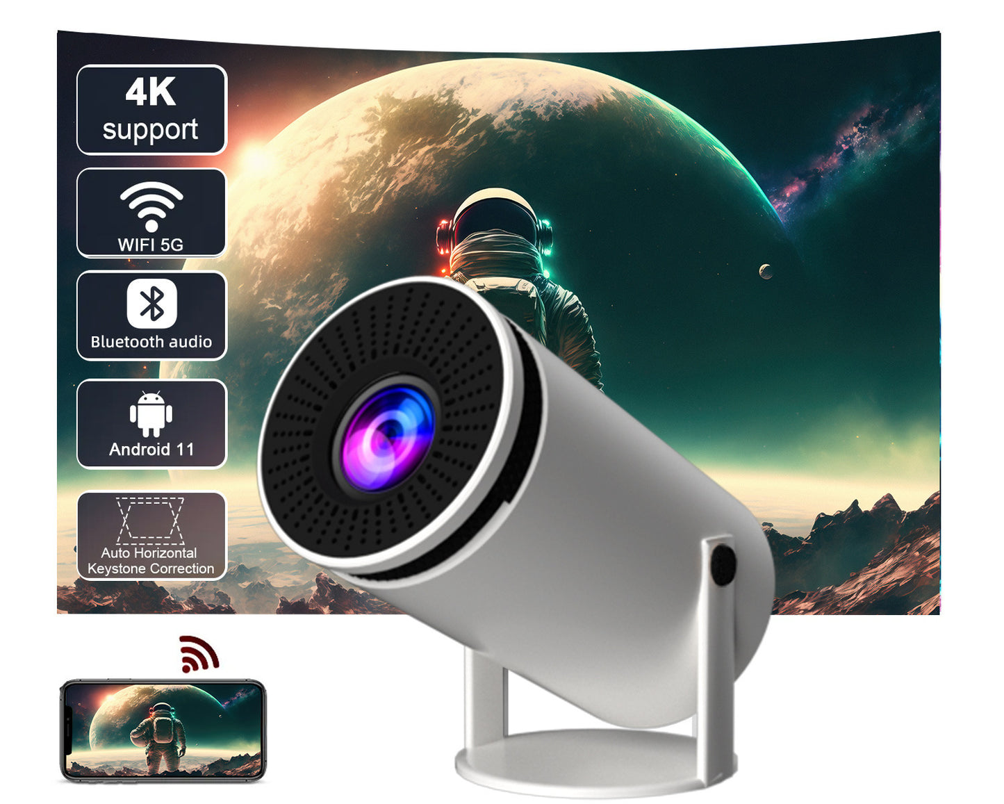 Hy300 Pro Projector Smart Projection Screen Home Recommend Projector